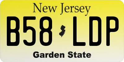 NJ license plate B58LDP