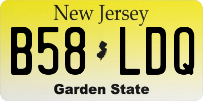 NJ license plate B58LDQ