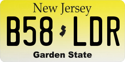 NJ license plate B58LDR