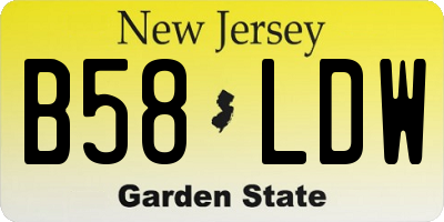 NJ license plate B58LDW