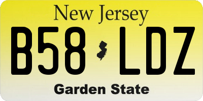 NJ license plate B58LDZ