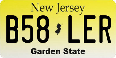 NJ license plate B58LER