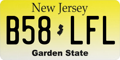 NJ license plate B58LFL