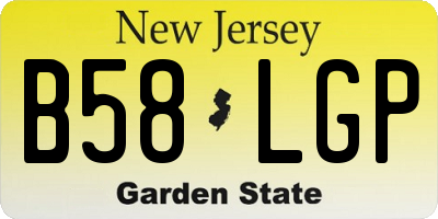 NJ license plate B58LGP