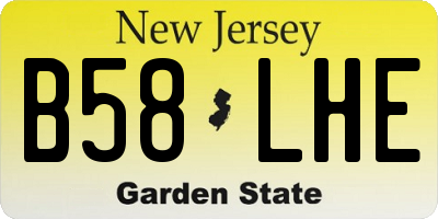 NJ license plate B58LHE