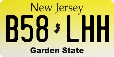 NJ license plate B58LHH