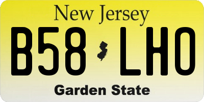 NJ license plate B58LHO