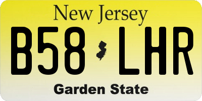 NJ license plate B58LHR