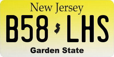 NJ license plate B58LHS