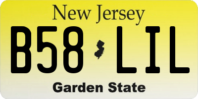NJ license plate B58LIL