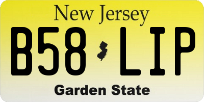 NJ license plate B58LIP