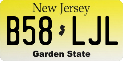 NJ license plate B58LJL