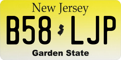NJ license plate B58LJP