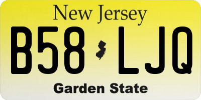 NJ license plate B58LJQ
