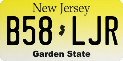 NJ license plate B58LJR