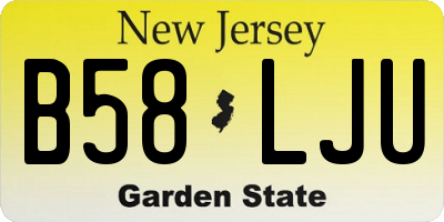 NJ license plate B58LJU