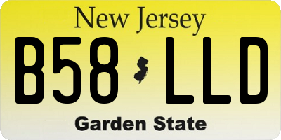 NJ license plate B58LLD