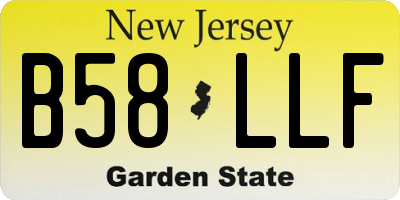NJ license plate B58LLF