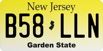 NJ license plate B58LLN