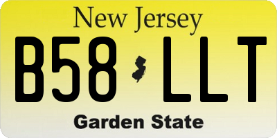 NJ license plate B58LLT