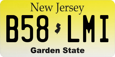 NJ license plate B58LMI