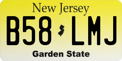 NJ license plate B58LMJ