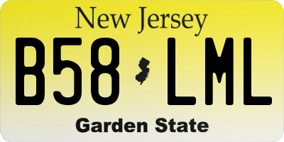 NJ license plate B58LML