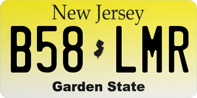 NJ license plate B58LMR