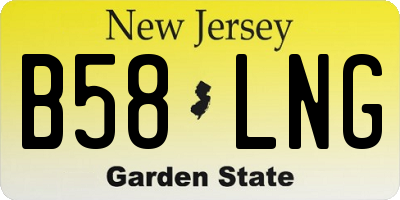 NJ license plate B58LNG