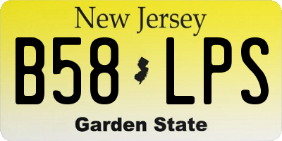 NJ license plate B58LPS