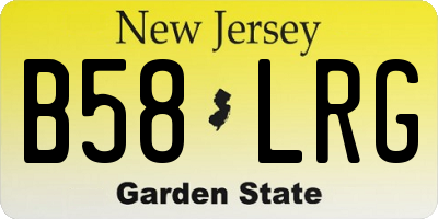 NJ license plate B58LRG