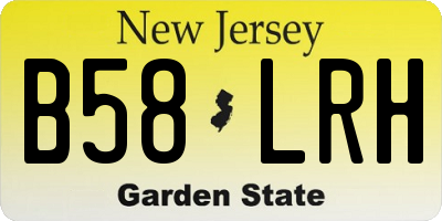 NJ license plate B58LRH