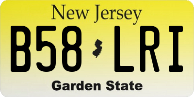 NJ license plate B58LRI