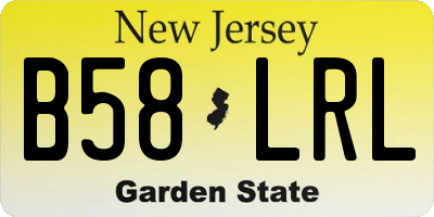 NJ license plate B58LRL