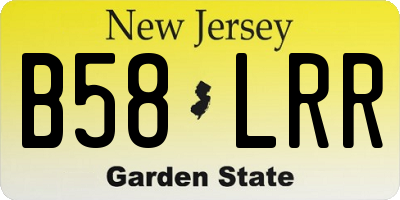 NJ license plate B58LRR