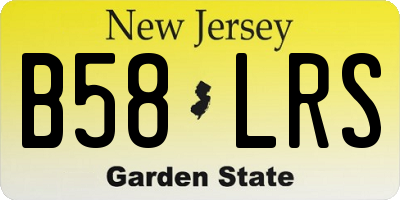 NJ license plate B58LRS