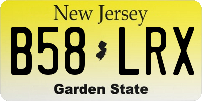 NJ license plate B58LRX