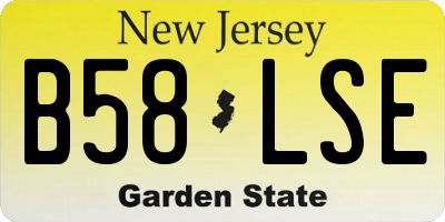 NJ license plate B58LSE