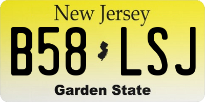 NJ license plate B58LSJ