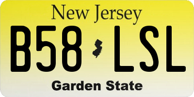 NJ license plate B58LSL