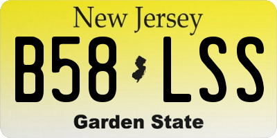 NJ license plate B58LSS