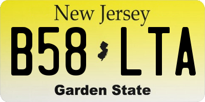 NJ license plate B58LTA