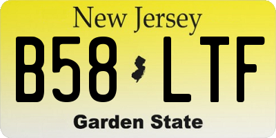 NJ license plate B58LTF