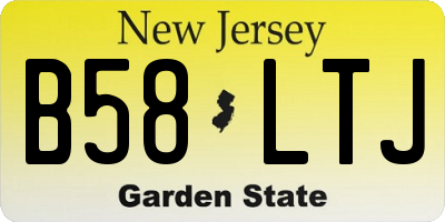 NJ license plate B58LTJ