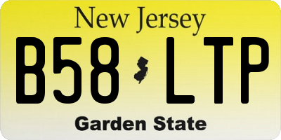 NJ license plate B58LTP