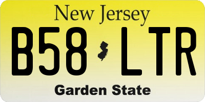NJ license plate B58LTR