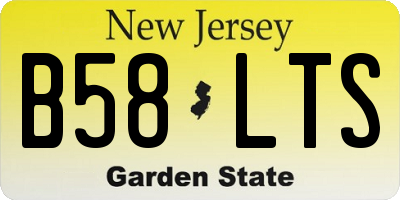 NJ license plate B58LTS