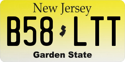 NJ license plate B58LTT