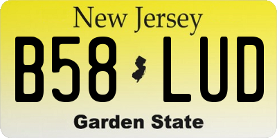 NJ license plate B58LUD
