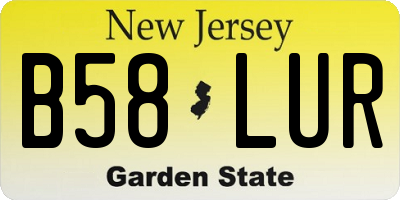 NJ license plate B58LUR